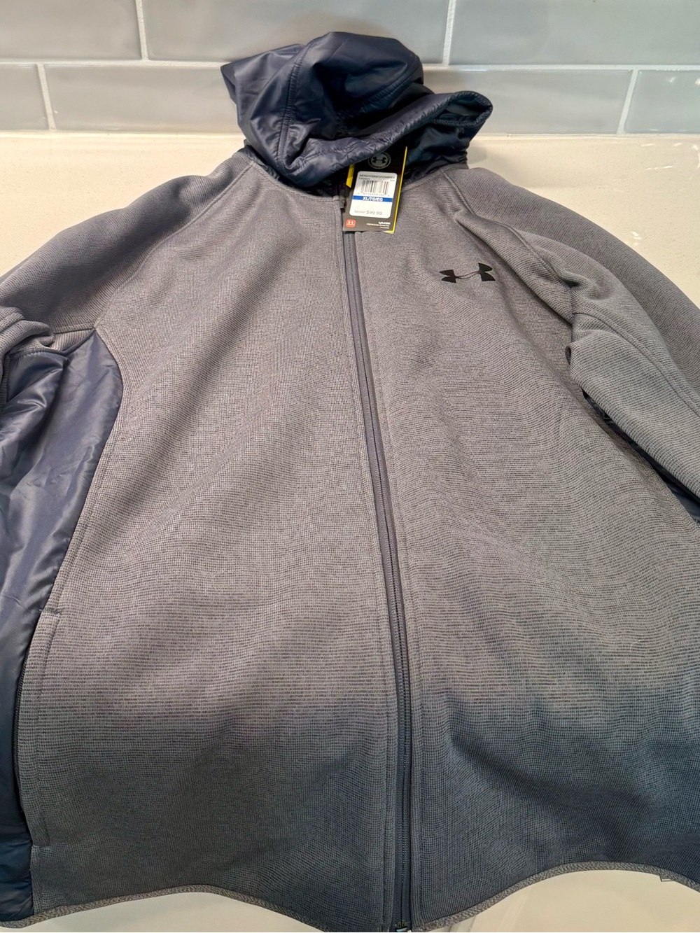 Under Armour Men's Gray Full-Zip Hooded Jacket